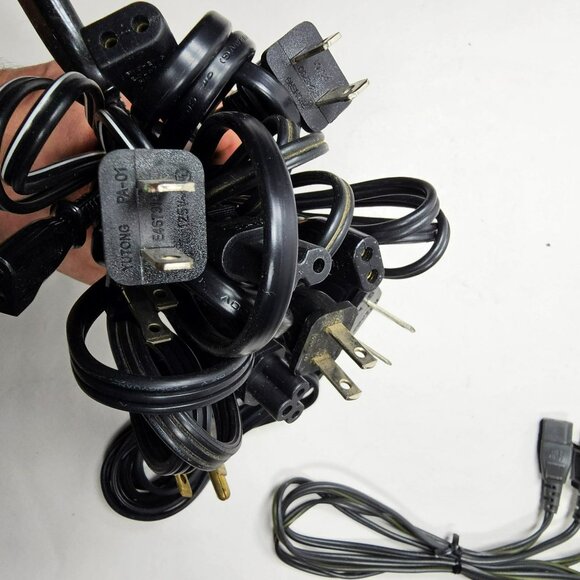 Lot of 20 Assorted Replacement Electric Power Cord Cables w/ Various Connectors - Picture 7 of 8
